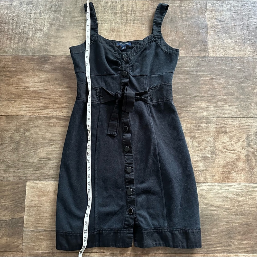 Banana Republic button front black knit dress - Picture 8 of 8